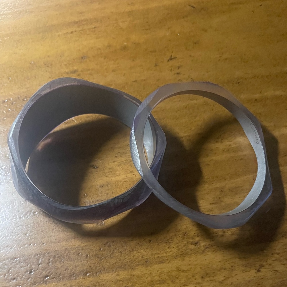 Original Signed Acrylic Bangles From Designer, Fe… - image 1